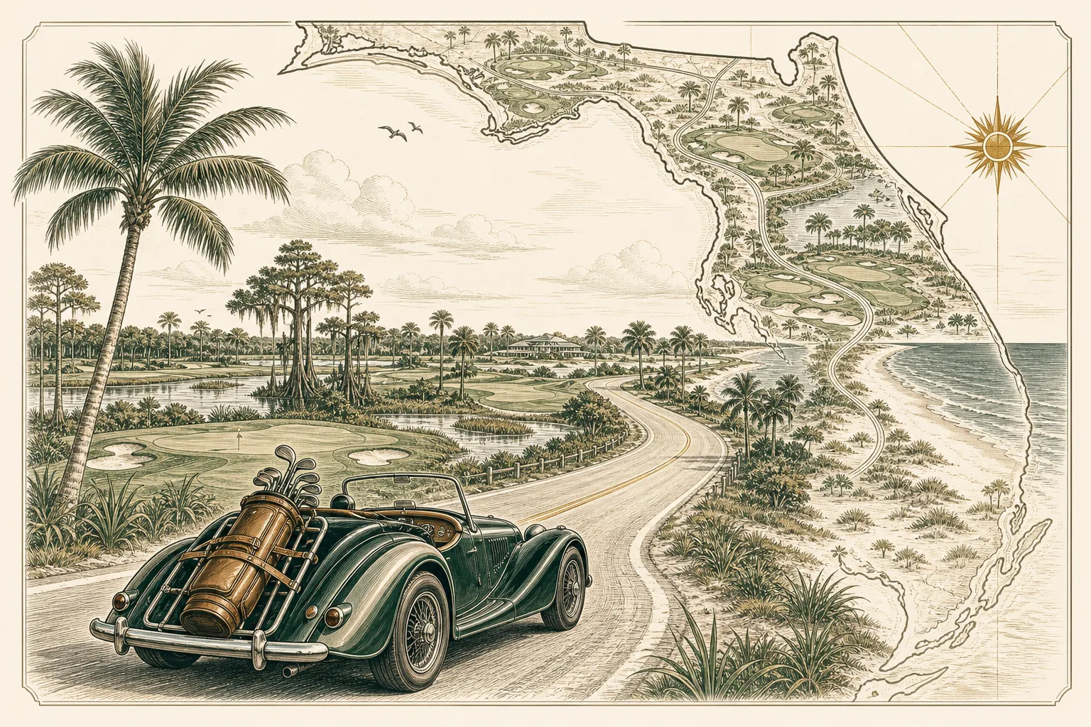 Engraved plate for The Florida Golf Guide