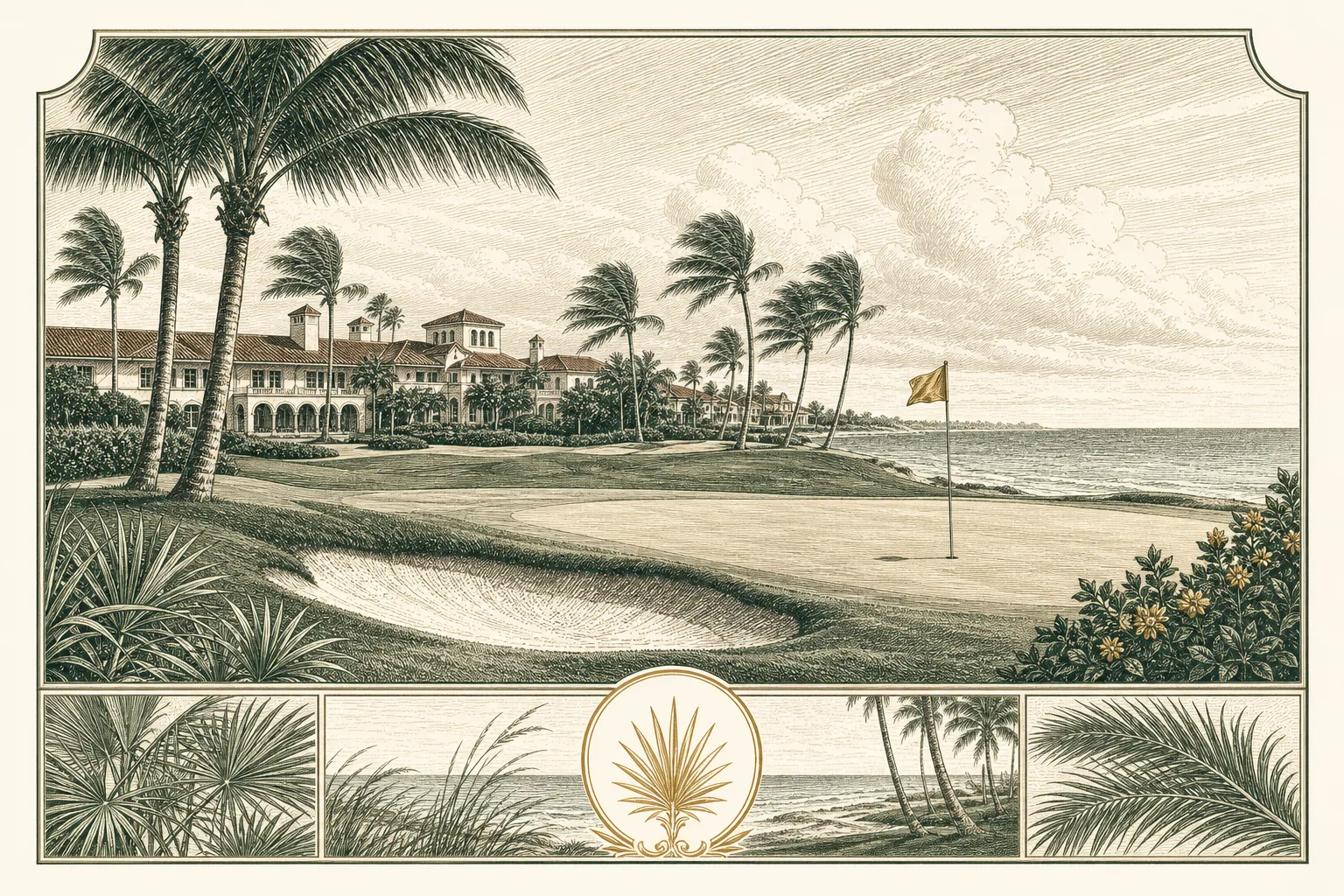 Engraved plate for The Florida Guide: Palm Beach & the Treasure Coast