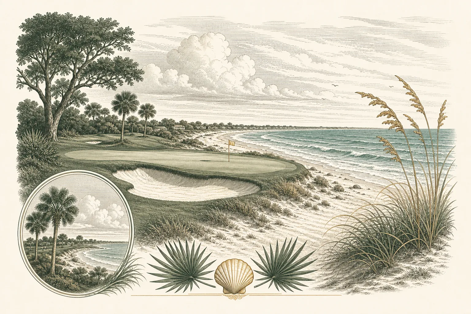 Engraved plate for The Florida Guide: Sarasota & the Gulf Beaches