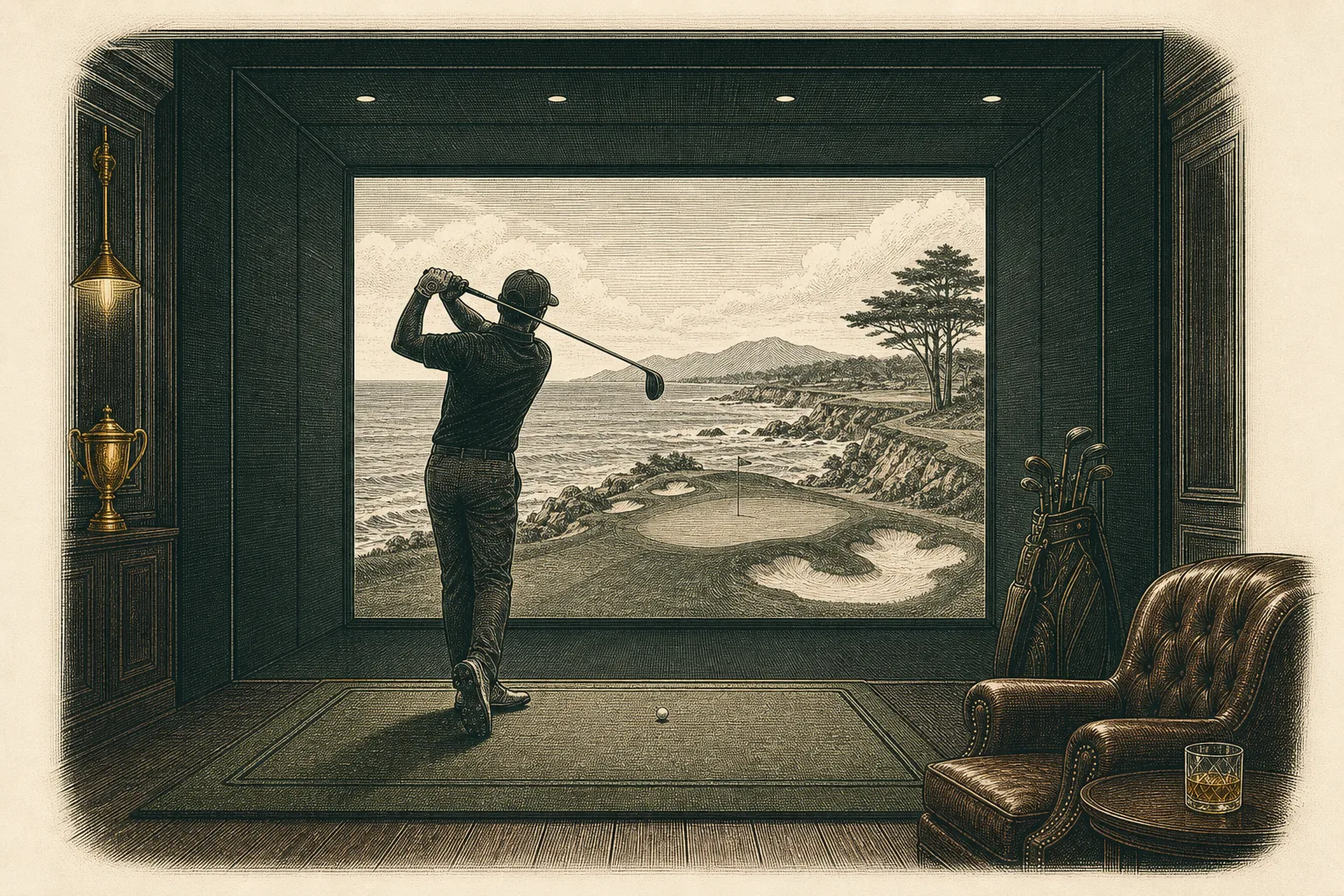 Engraved plate for Playing the Great Courses in GSPro (Tonight)