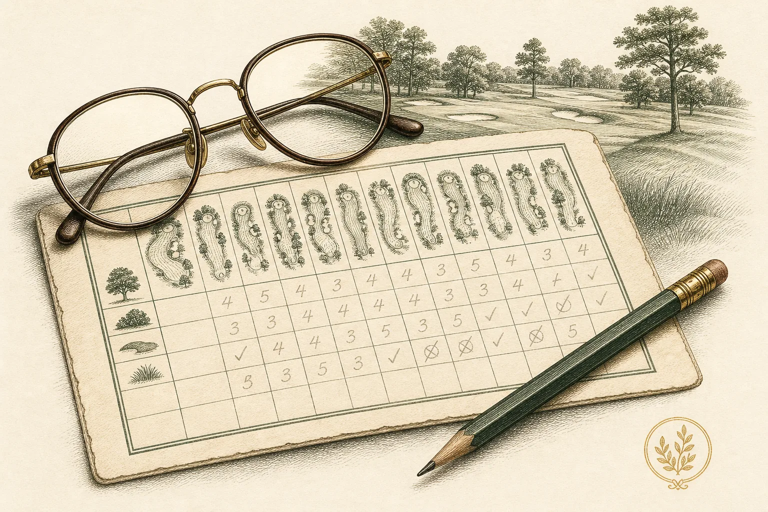 Engraved plate for Scoring and Handicaps, Explained