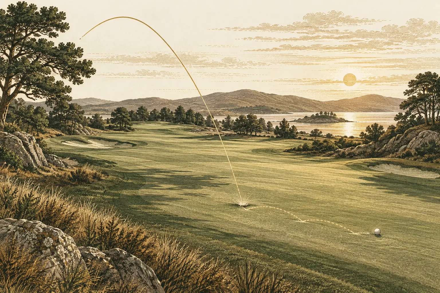 Engraved plate for Your Longest Drive: where the ball finished, and why